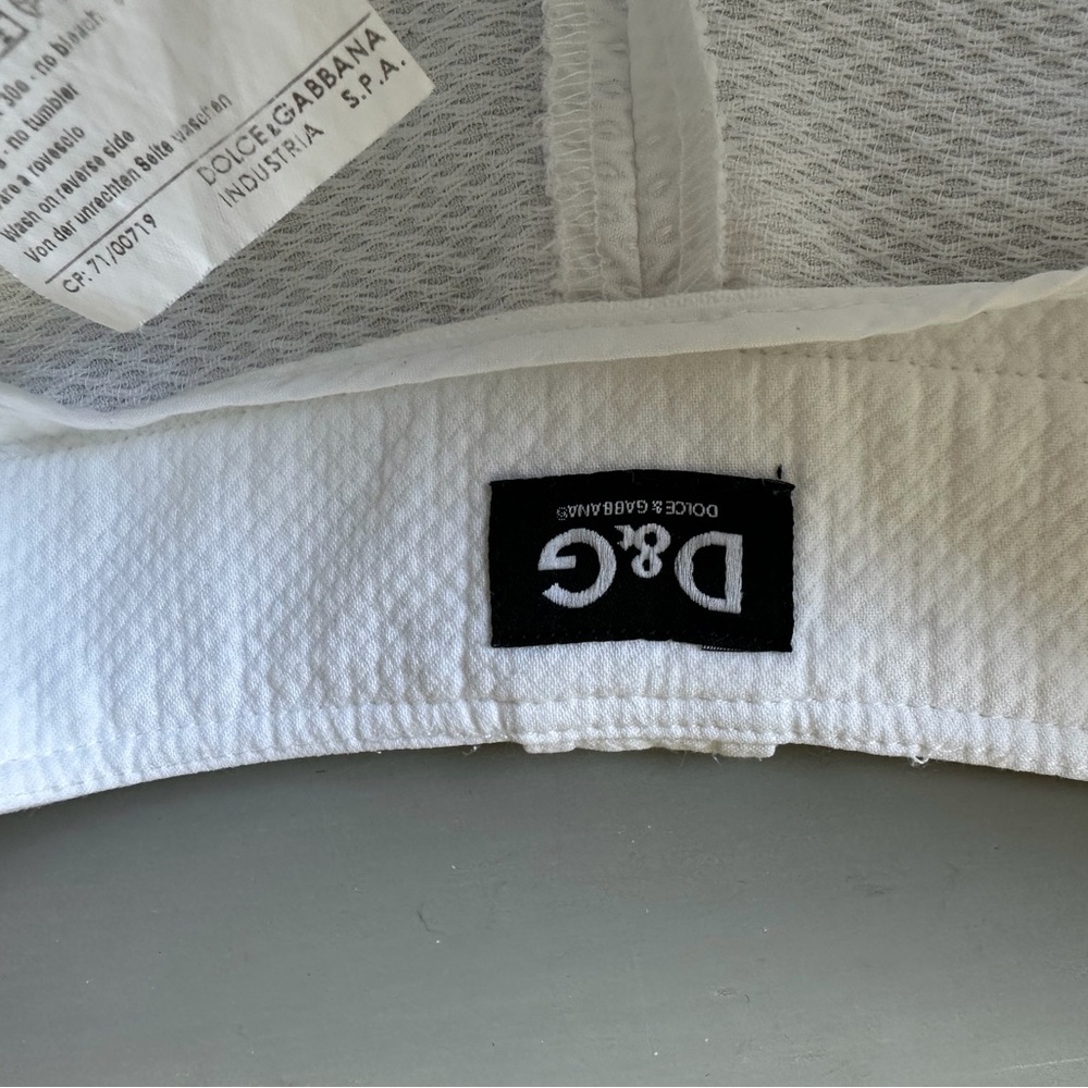 Dolce & Gabbana - White Vintage Cotton Shorts - Picture 8 of 8